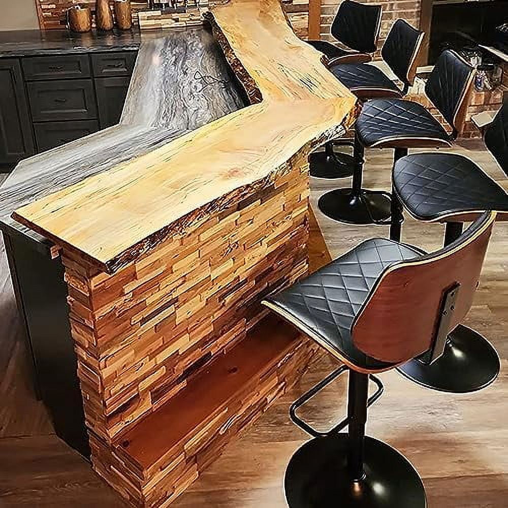 Green Leather Swivel Counter Height Stools Set of 2 B677050