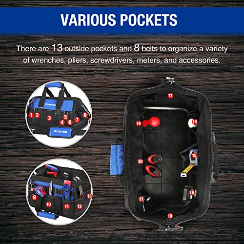 16-inch Wide Mouth Tool Bag with Water Proof Molded Base C671782