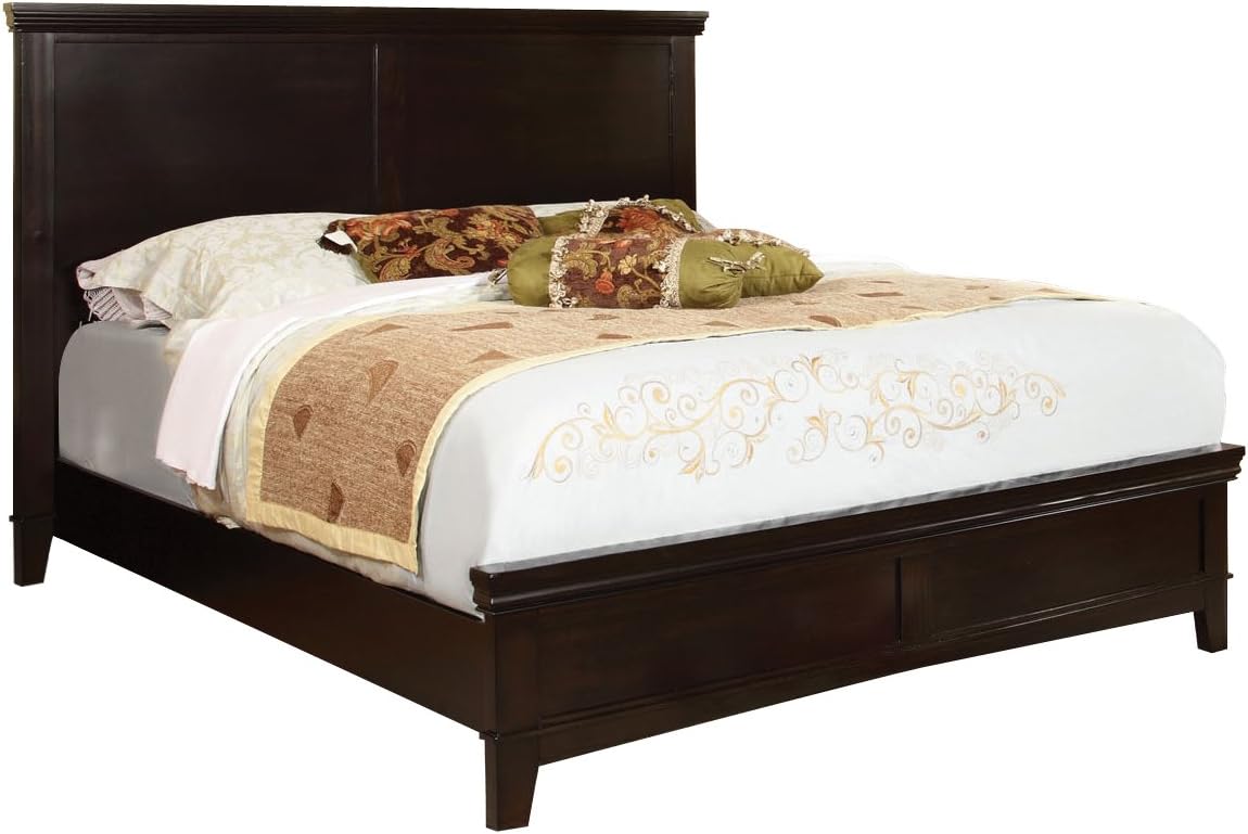 Platform Bed, Full, Brown Cherry Finish I10575
