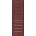18 in. x 69 in. Real Wood Louvered Shutters Pair A9093