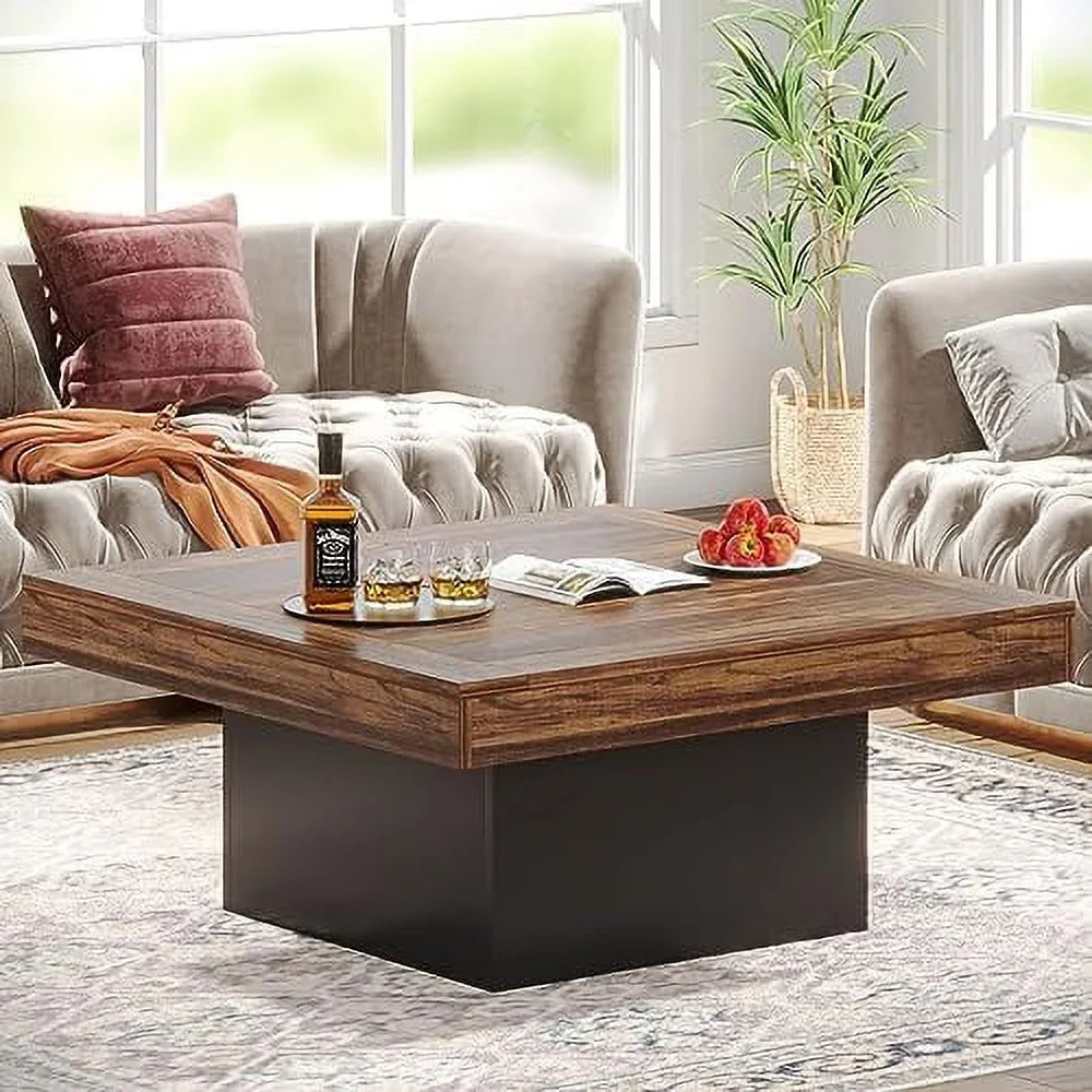 Square LED Engineered Wood Coffee Table K537