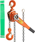 1.5Ton 3300lbs Capacity Ratchet Puller with 20FT Lifting Height, 2 Heavy Duty Steel Hooks B1940