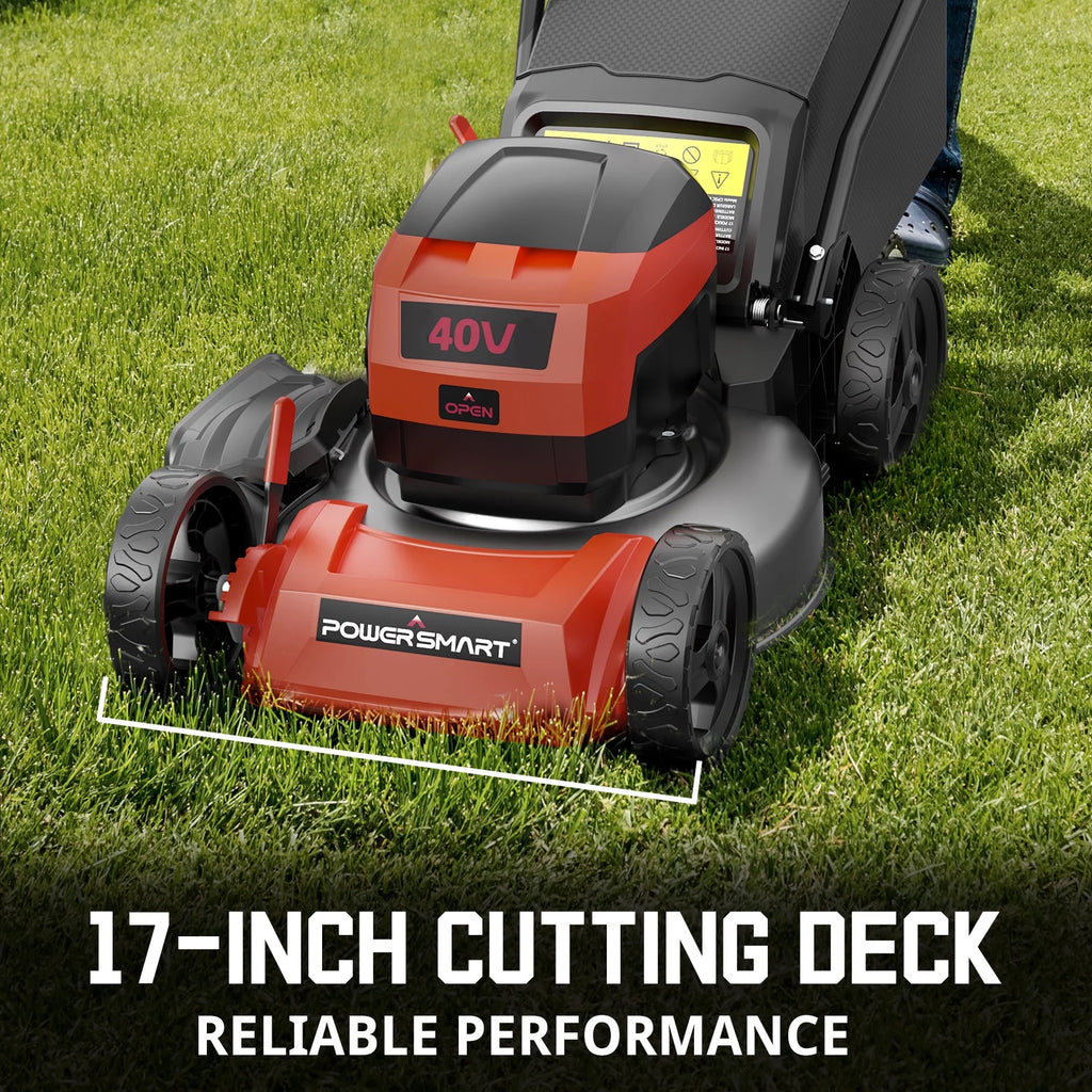 40V 17-inch Cordless Brushless Electric Push Lawn Mower H693698