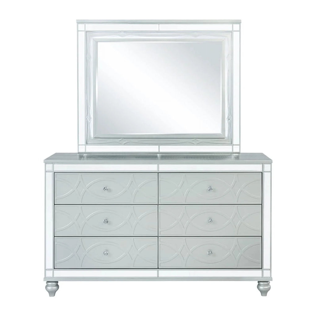 4-piece Eastern King Bedroom Set with LED Lighting R168