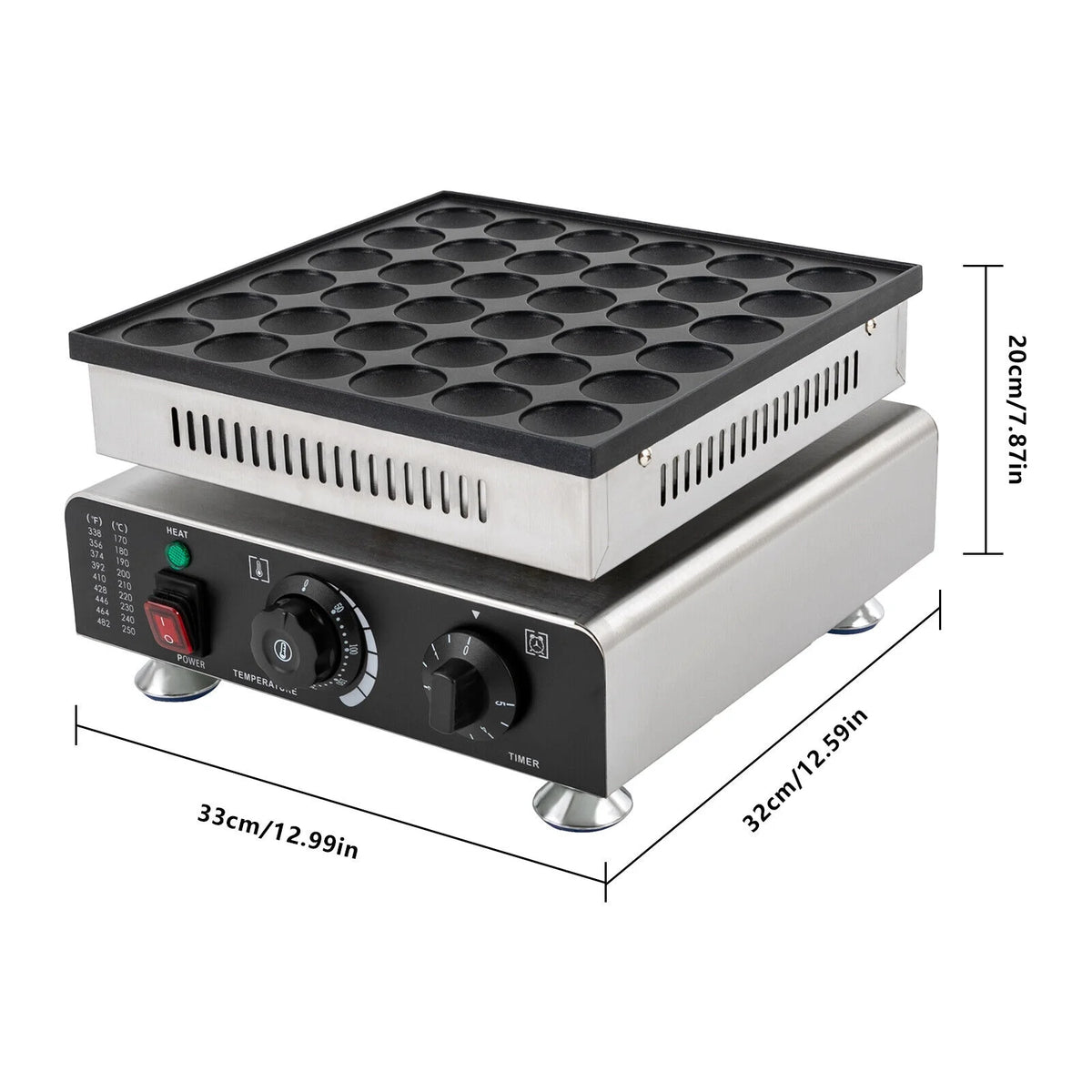36 Holes Nonstick Electric Pancake Maker 900W 110V V5677