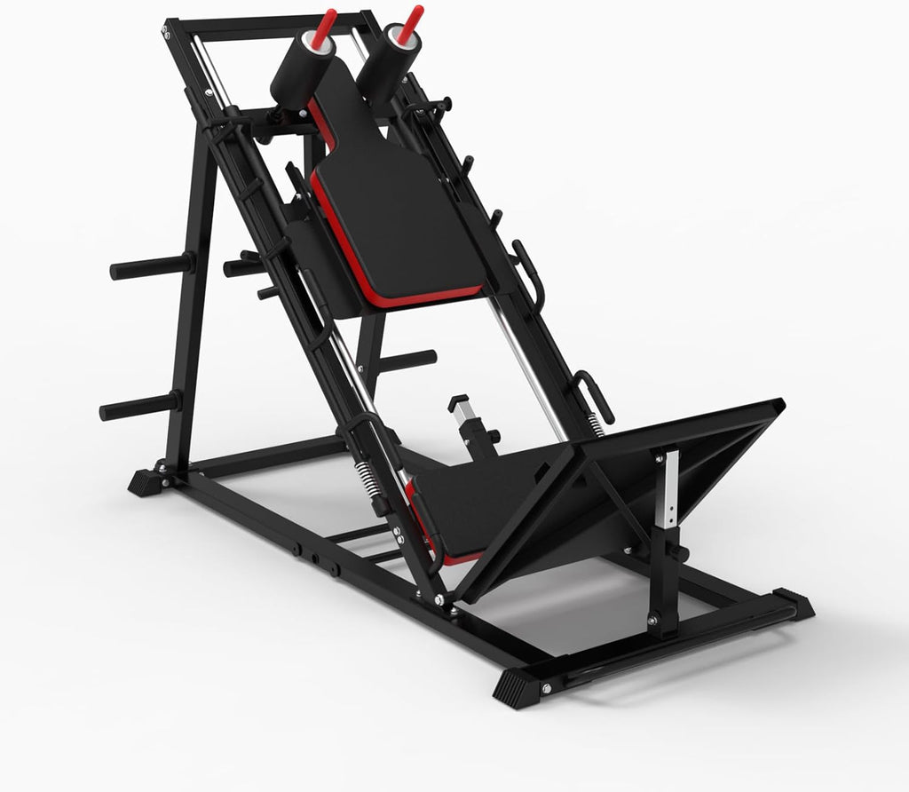 Leg Press Hack Squat Machine Combo with Weight Storage Posts J46085