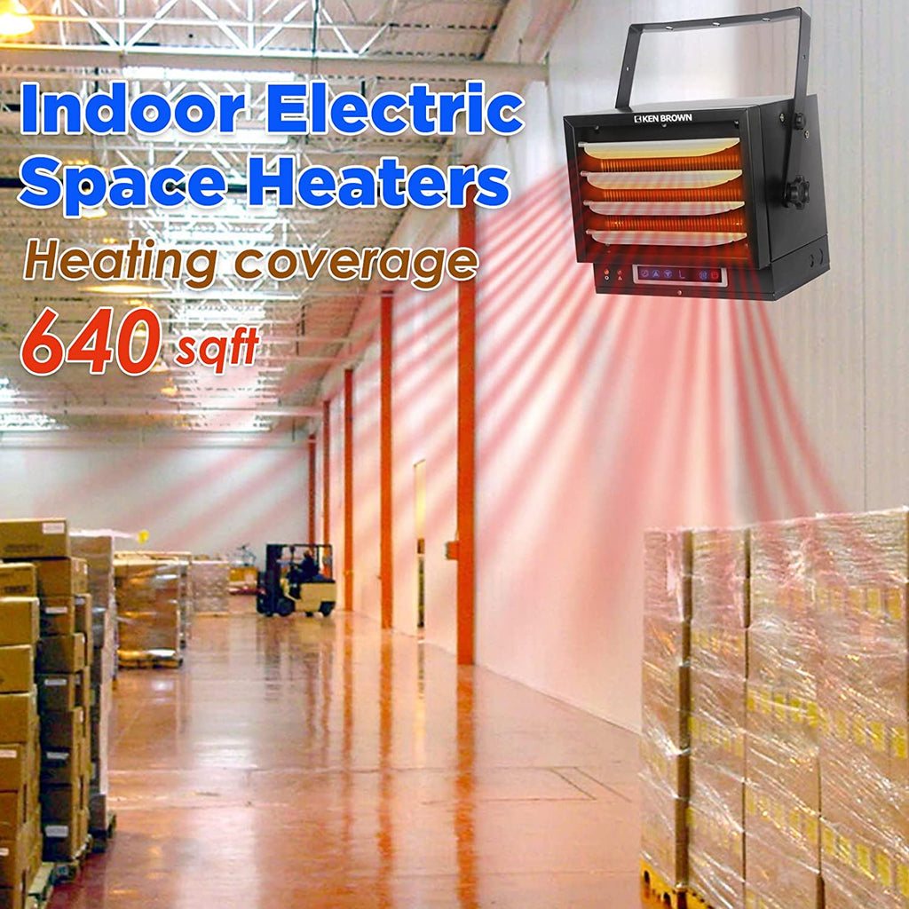 7500W Digital Fan Forced Ceiling Mount Heater with Remote and Digital Thermostat I9071