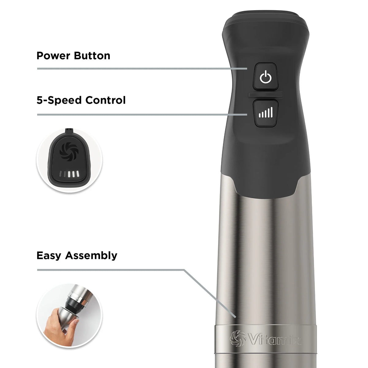 Black Immersion Blender D1086