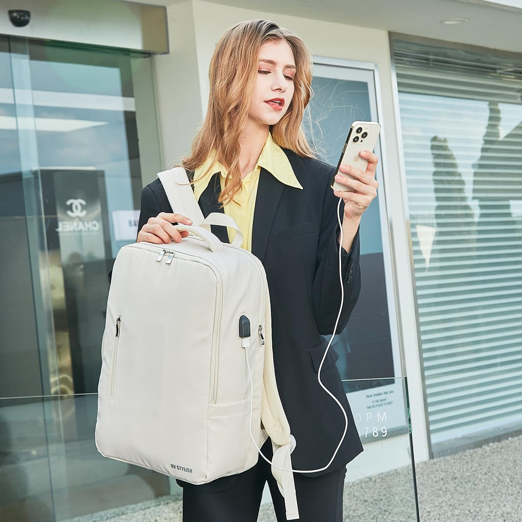 18x14x8 Inches Waterproof Travel Backpack with Charging Port W695824