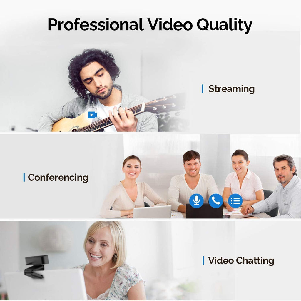 1080P Webcam with Microphone F163