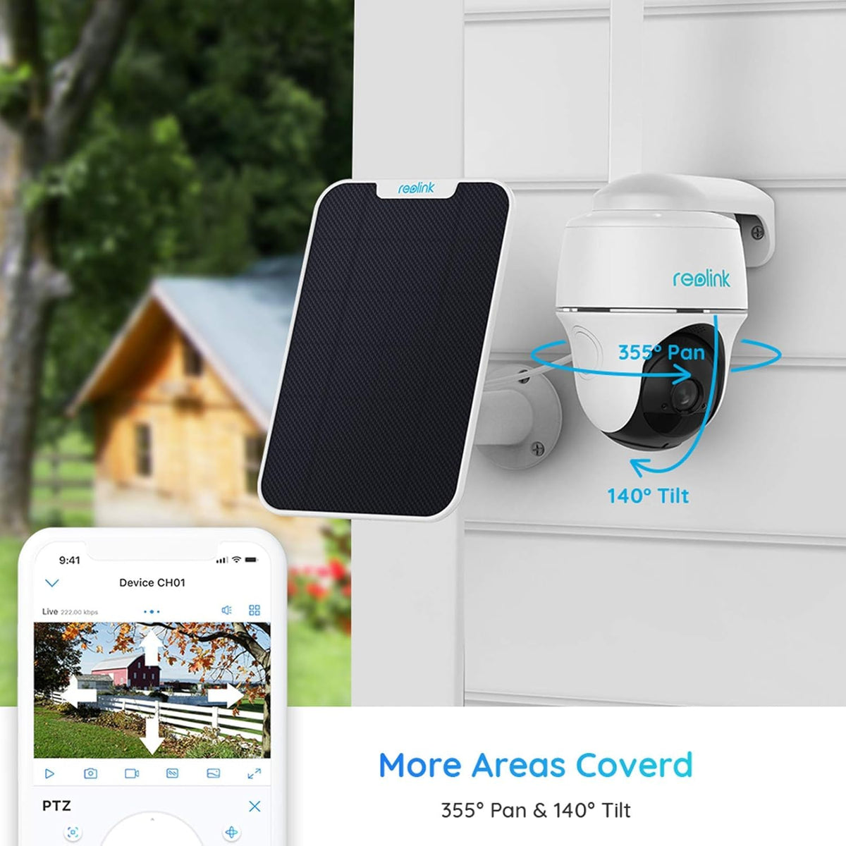 Outdoor Security Camera System Pan Tilt 3G/4G LTE Solar Battery Powered Camera X442