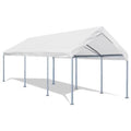 10x20 Heavy Duty Galvanized Car Canopy Carport White G8185