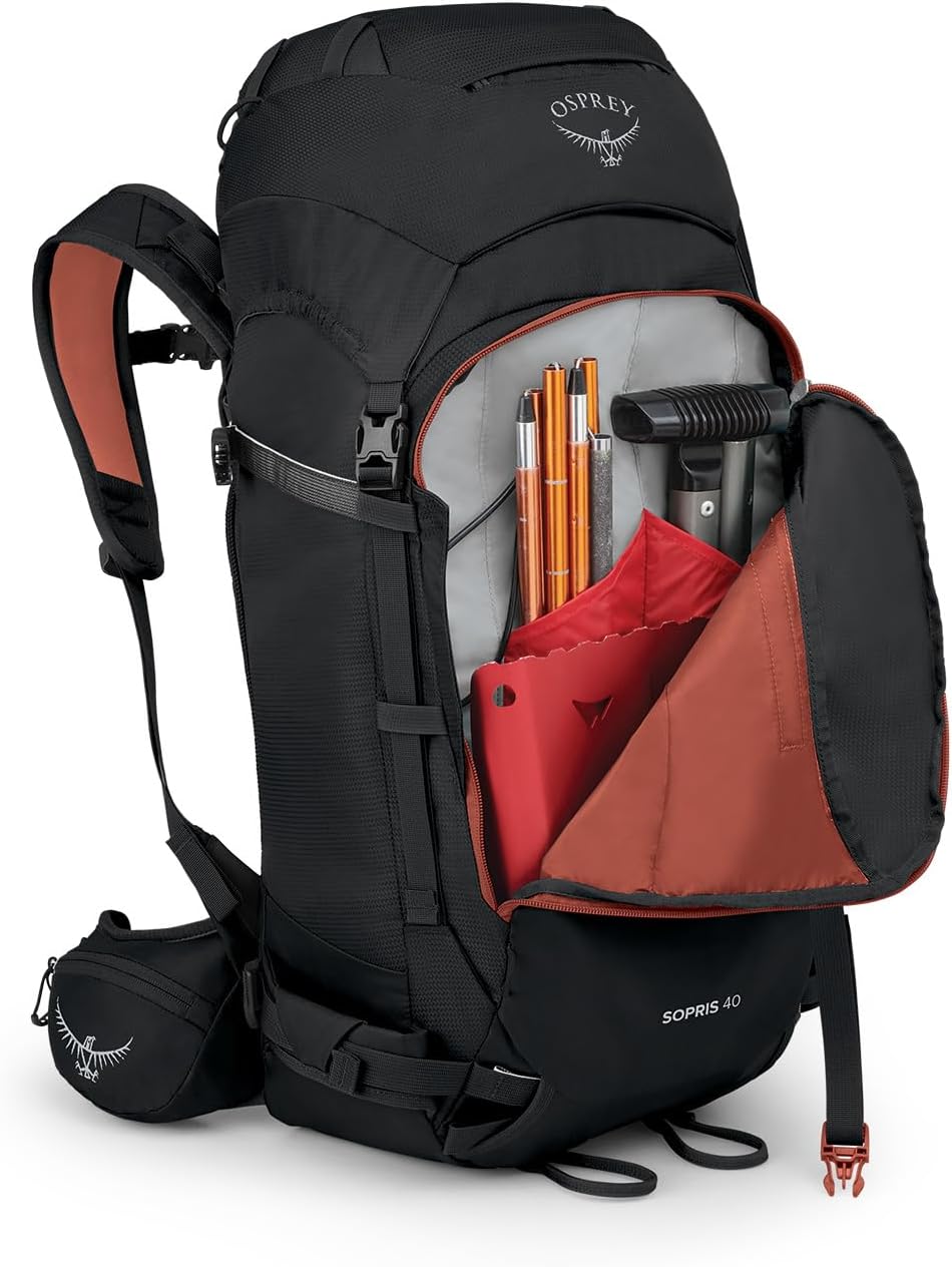 Black 40L Ski and Snowboard Backpack H5297