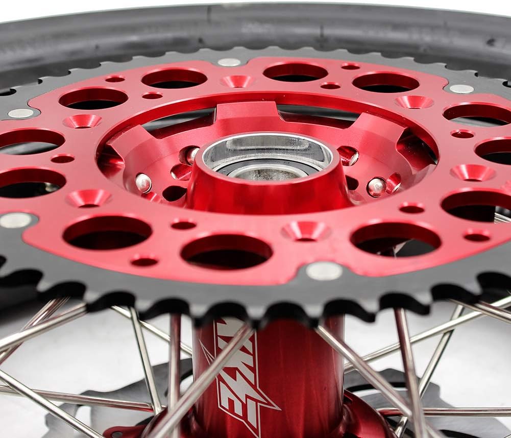 Red Hub Supermoto Wheels with CST Tires Z2460