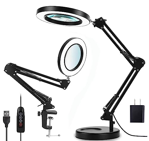 10X Magnifying Desk Lamp with Clamp, White A860332