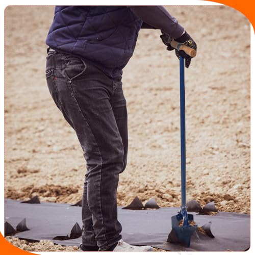 6"x 46" Adjustable Industrial Hand Auger Post Hole Digger with Non-Slip Hardwood T Handle W226682