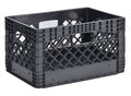 Black 24QT Heavy-Duty Plastic Milk Crate B1553