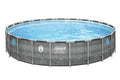 22'x52" Power Steel Frame Round Swimming Pool Set F347