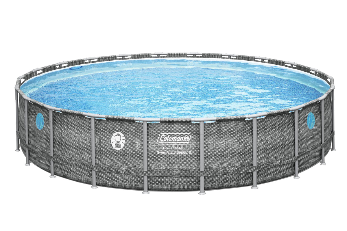 22'x52" Power Steel Frame Round Swimming Pool Set F347