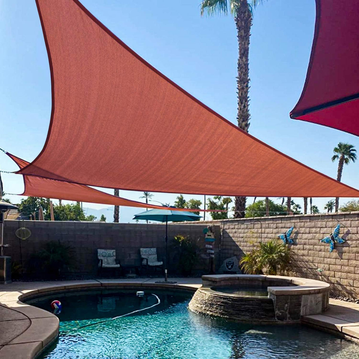 12'x16' Sand Rectangle Shade Sail UV Block Canopy M156917
