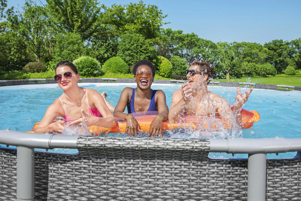 22'x52" Power Steel Frame Round Swimming Pool Set F347