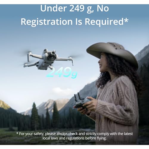 DJI Mini 4 Pro Drone Fly More Combo Plus with RC 2 Controller (With Screen) Folding Drone with 4K Video, Under 249g, 45 Mins Flight Time, Vision Sensing 3 Batteries Bundle with 2x 128GB Memory Card Z4410