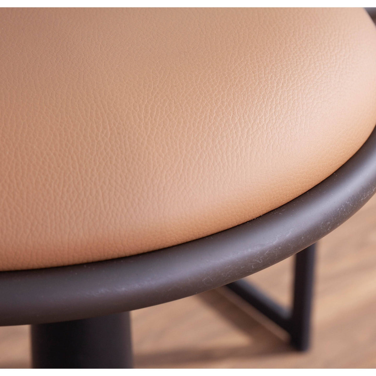 Adjustable Task Chair Camel Faux Leather C124