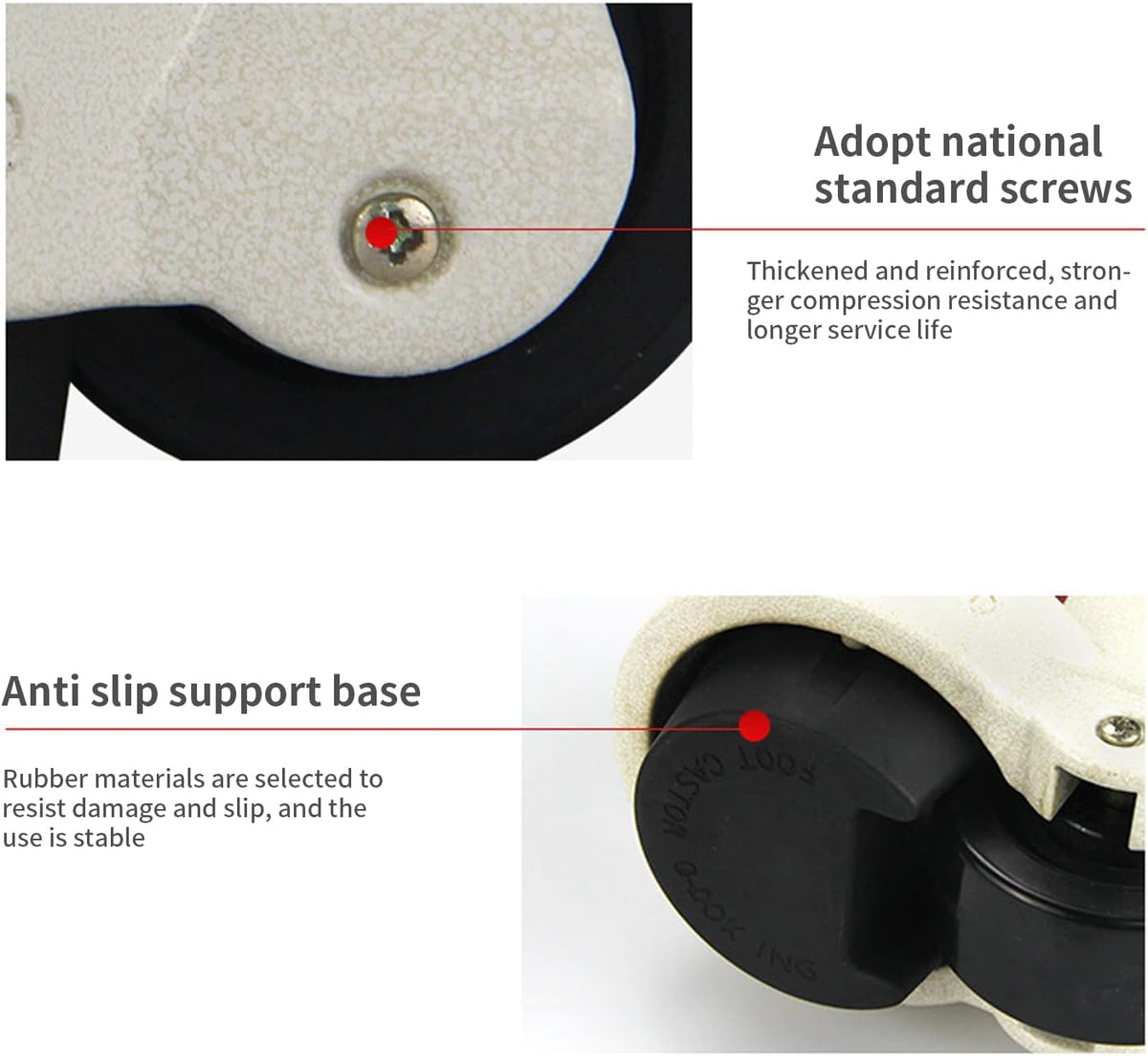 4 Pack Retractable Leveling Casters Set N631687