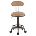 Adjustable Task Chair Camel Faux Leather C124