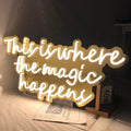 Neon Sign 24x12" with Gold Mirror Backing Q16091