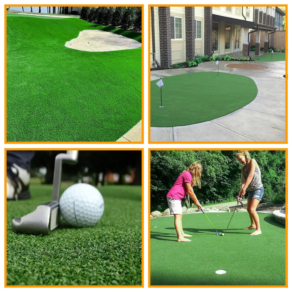 6'6" x 28' Green Artificial Turf Golf Hitting Mat L6539