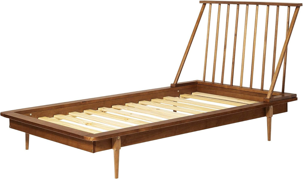 Twin Caramel Solid Wood Platform Bed C7438