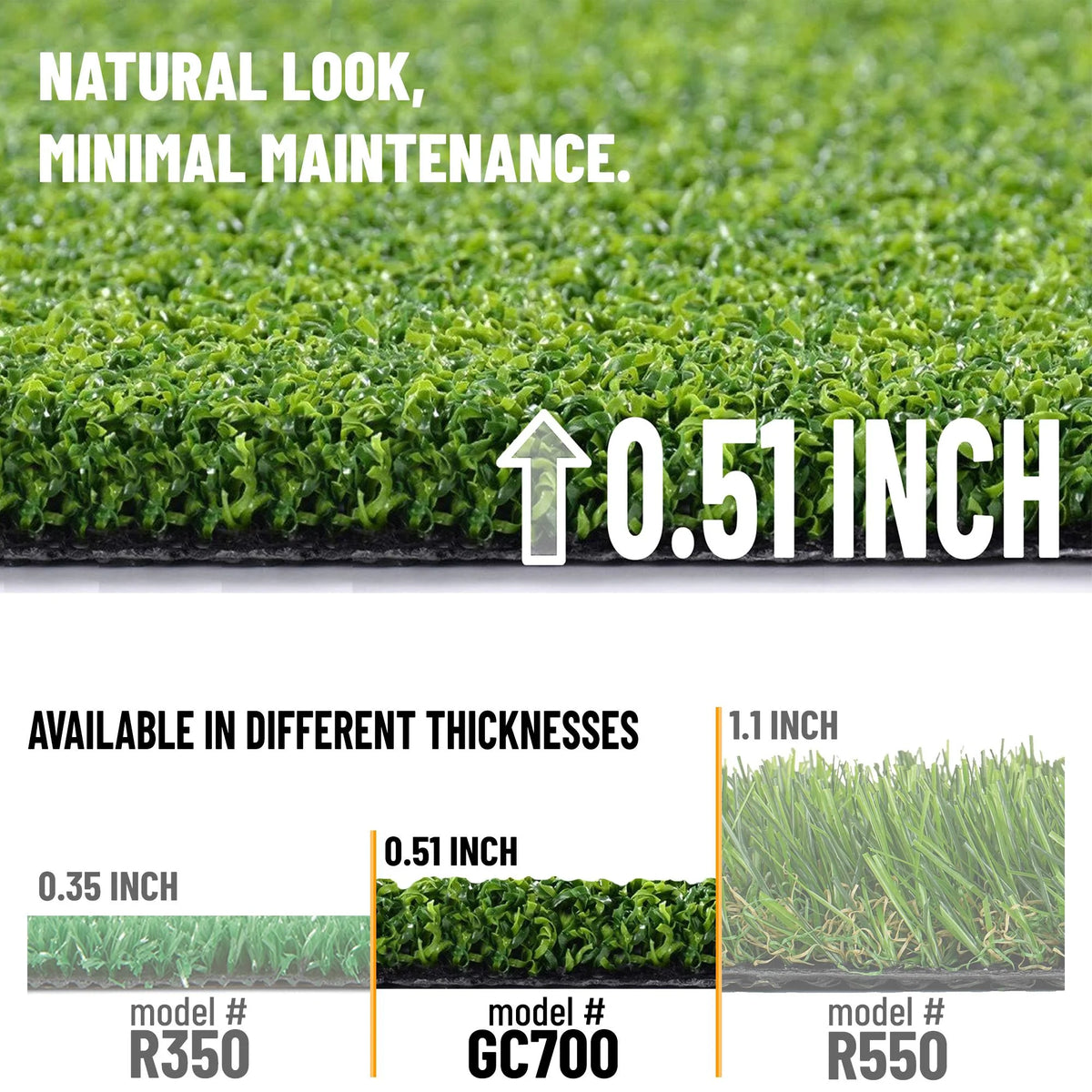 6'6" x 28' Green Artificial Turf Golf Hitting Mat L6539