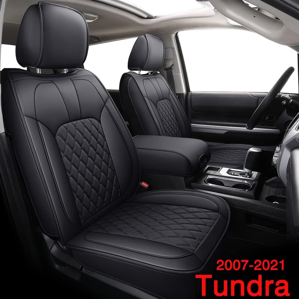 Black Water Proof Faux Leather Rear Seat Covers X264919