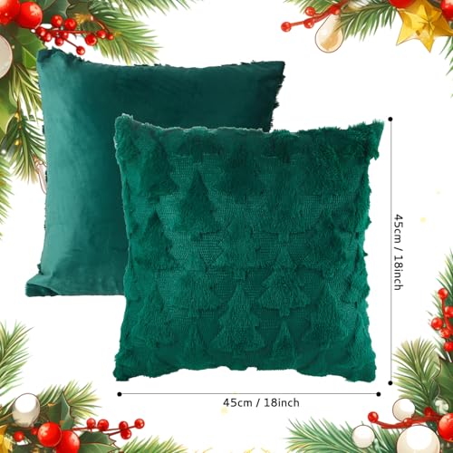 Christmas Tree Pillow Covers 18 x 18 Set of 2 Z67681