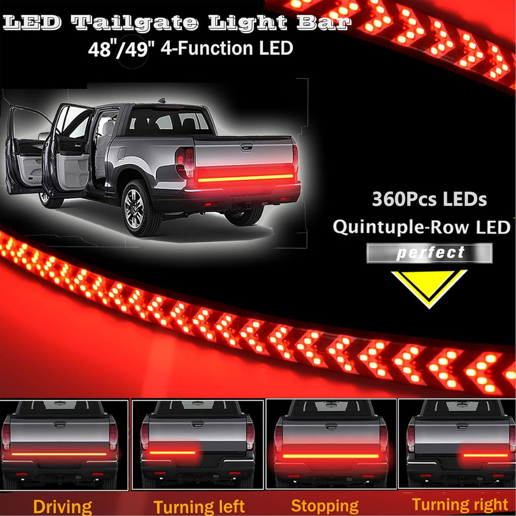 48in Waterproof 5-Row Truck Tailgate Light Bar Y8615