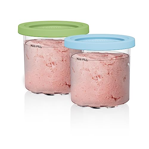 Silver Ice Cream Maker with 2 Pint Containers & Lids W3095