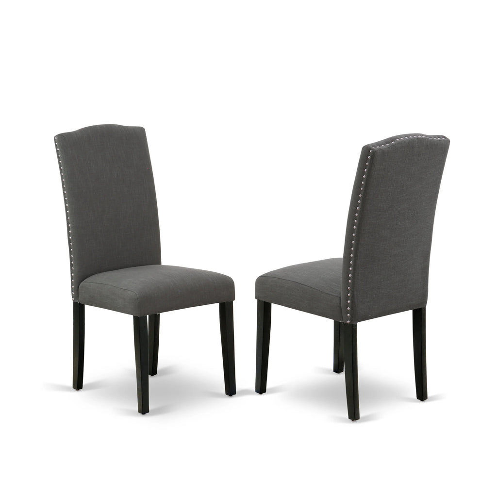 5-piece Wood Dining Set in Black/Dark Gotham Gray B261134