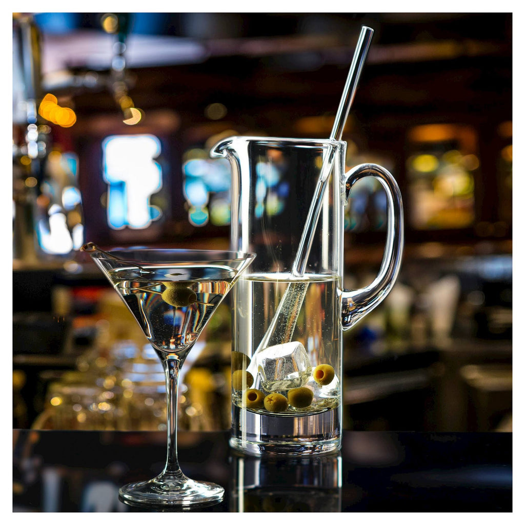 Handmade Glass Martini Pitcher and Stirrer 30oz Q188