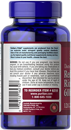 Red Yeast Rice 600 Mg, 120 Count G23630