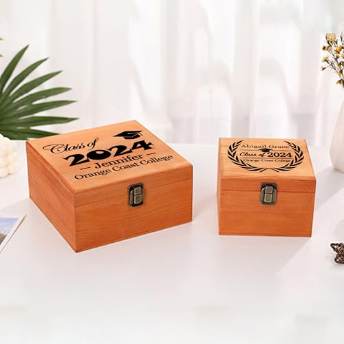 Custom Graduation Wooden Box with Name & Grad Year M31743