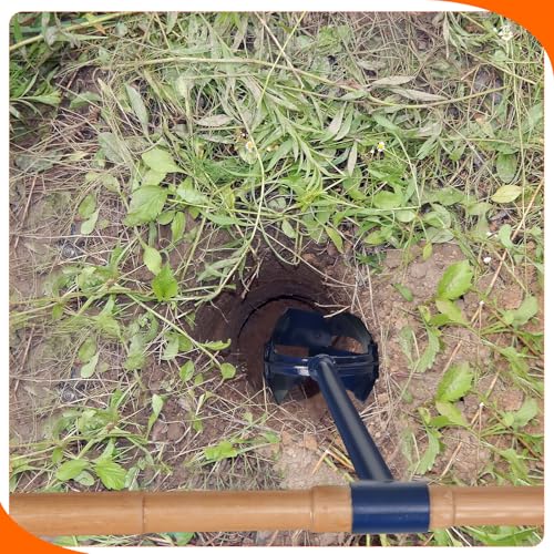 6"x 46" Adjustable Industrial Hand Auger Post Hole Digger with Non-Slip Hardwood T Handle W226682