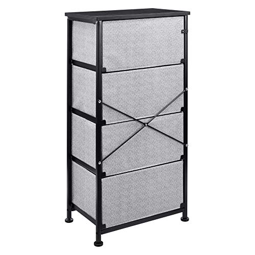 White 4-Drawer Fabric Storage Organizer Unit I1514