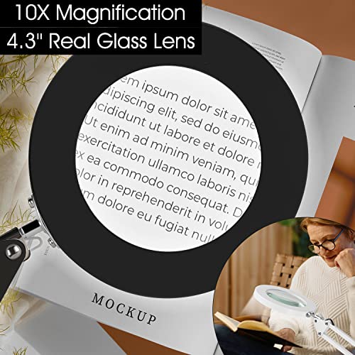 10X Magnifying Desk Lamp with Clamp, White A860332