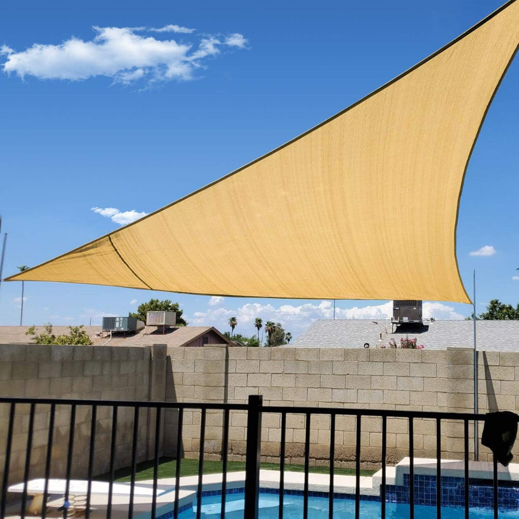 12'x16' Sand Rectangle Shade Sail UV Block Canopy M156917