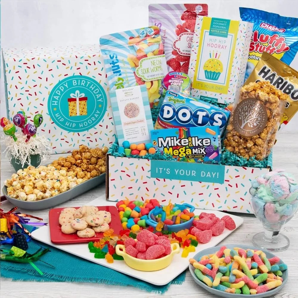 Deluxe Birthday Care Package - Candy Food Gift Box W537