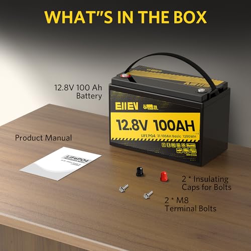 12V 100Ah LiFePO4 Battery with 100A BMS D3554