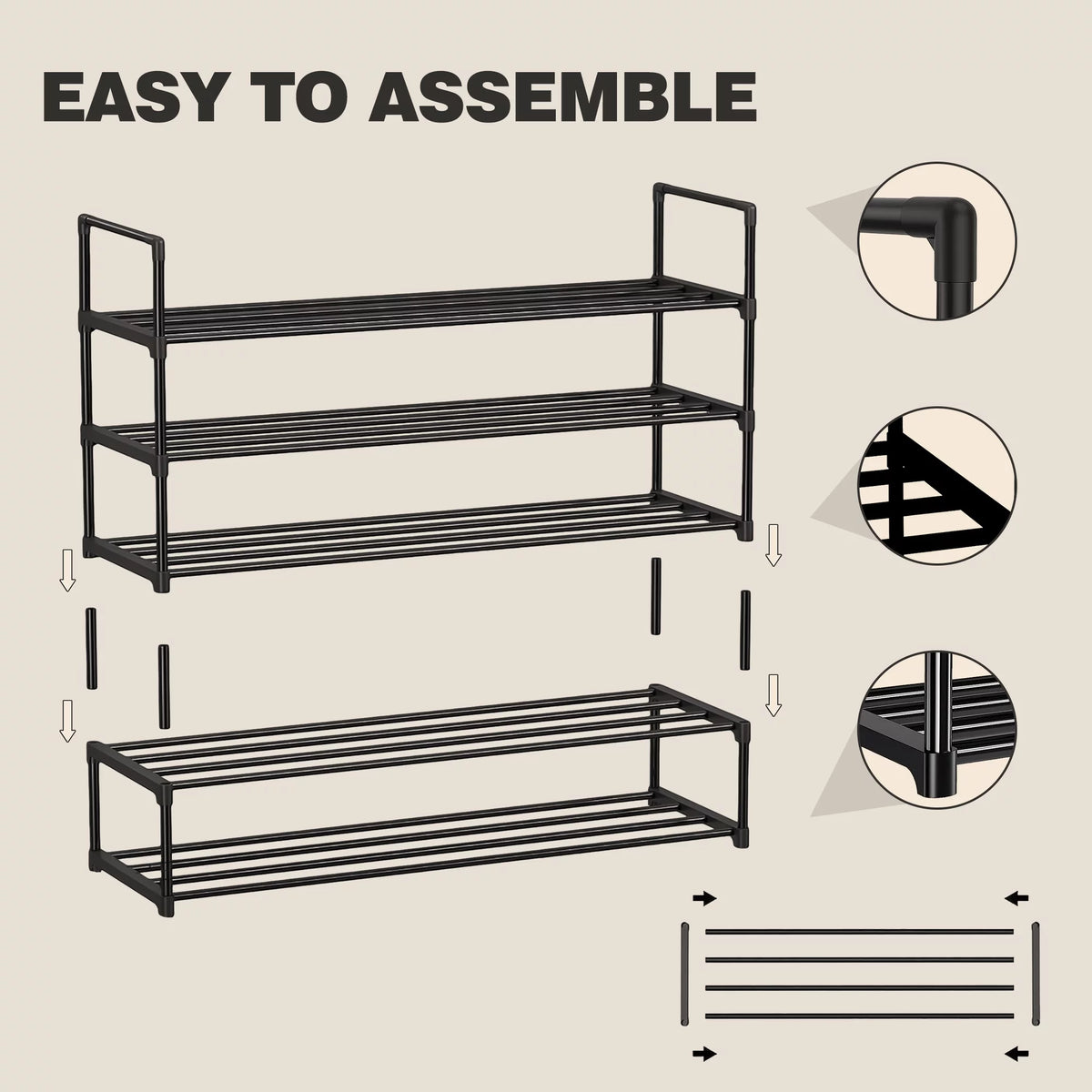 5-Tiers Stackable Shoe Rack G689