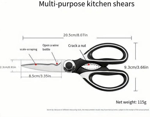 2-Pack Food Grade Stainless Steel Kitchen Scissors W81604