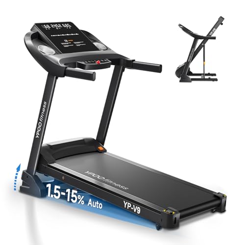 Auto Foldable Treadmill with Incline, 300 lbs Weight Capacity H919107